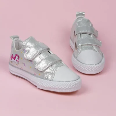 کفش پسرانه ورزشی دخترانه با کفی آناتومیک و نورانی طرح یونیکورن برند Papuccum Ortopedi - 8306