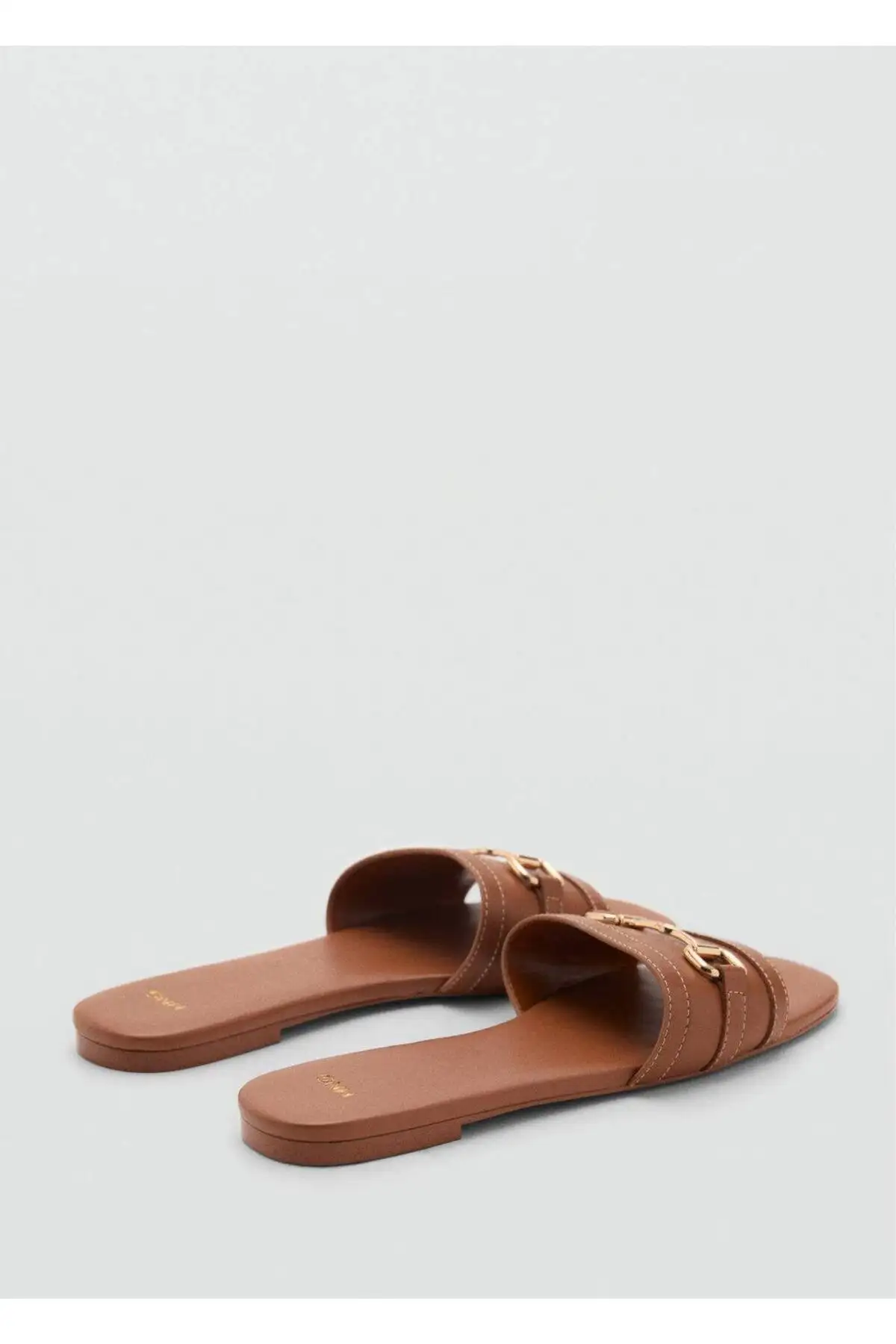 کفش صندل زنانه سندل چرمی با قفل برند MANGO - 8268