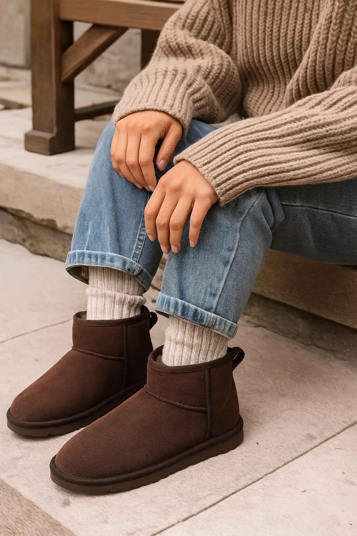 بوت و نیم بوت زنانه  کلاسیک مینی الترا مینی کُرکدار مدل 1016222 CHE  برند DAD WOLF - 8364 بوت و نیم بوت زنانه کلاسیک مینی الترا مینی کُرکدار مدل 1016222 CHE برند DAD WOLF - 8364