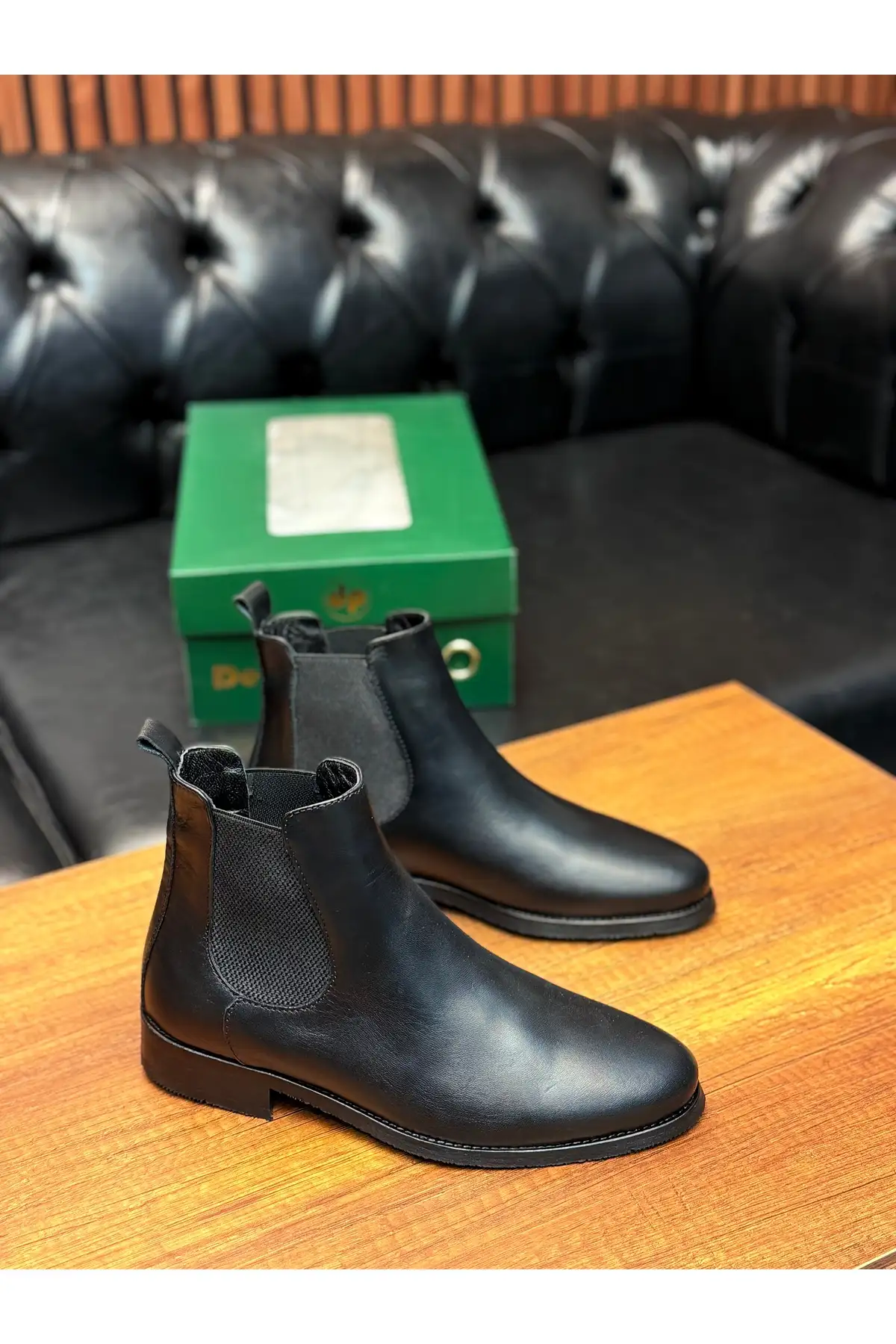بوت مردانه چکمه چلسا  پرستیژ بلک (چرم طبیعی) برند Avni Ceylan - 7582 بوت مردانه چکمه چلسا پرستیژ بلک (چرم طبیعی) برند Avni Ceylan - 7582
