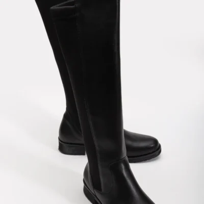 بوت و نیم‌ بوت زنانه چکمه‌های پارچه‌ای تا زیر زان برند Bilalim Shoes - 7578