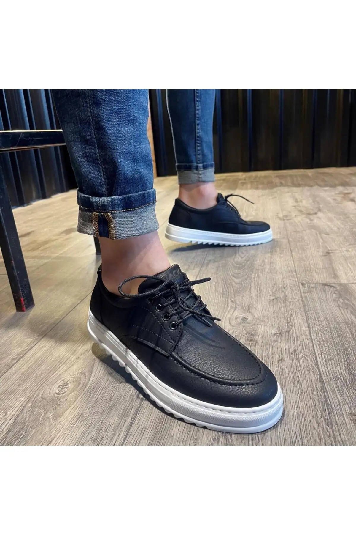 کفش سایز بزرگ مردانه KN-T12  کلاسیک  روزمره با بند CBT - سیاه برند Lucy Shoes - 7900 کفش سایز بزرگ مردانه KN-T12 کلاسیک روزمره با بند CBT - سیاه برند Lucy Shoes - 7900