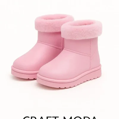 بوت بچگانه باران و زمستانی با آستر خزدار برای کودکان برند CRAFT MODA - 7916