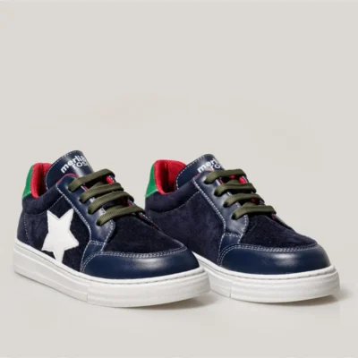 کفش پسرانه ورزشی بچگانه استار | سرمهای-سبز-سفید برند Merli&Rose - 8305