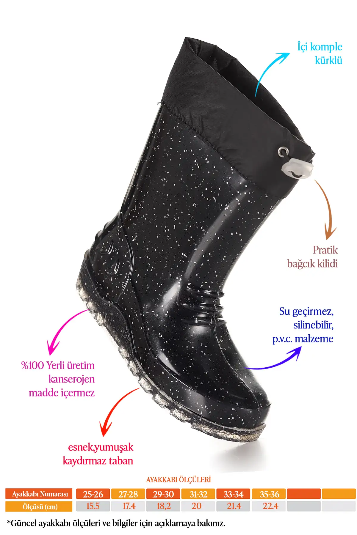 بوت بچگانه چکمه بارانی دخترانه ساوانا ضد آب برند Kiko Kids - 7630 بوت بچگانه چکمه بارانی دخترانه ساوانا ضد آب برند Kiko Kids - 7630