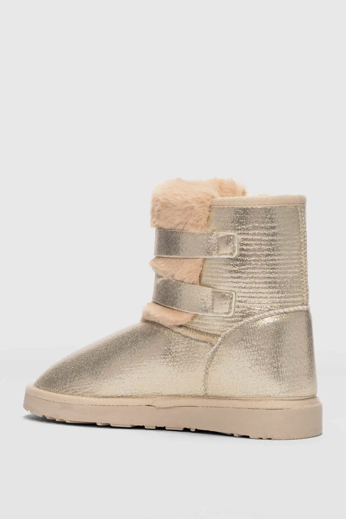 بوت و نیم بوت زنانه کفش چرم  Moses با جزئیات پالتیی - طلا برند selinshoes - 7679 بوت و نیم بوت زنانه کفش چرم Moses با جزئیات پالتیی - طلا برند selinshoes - 7679