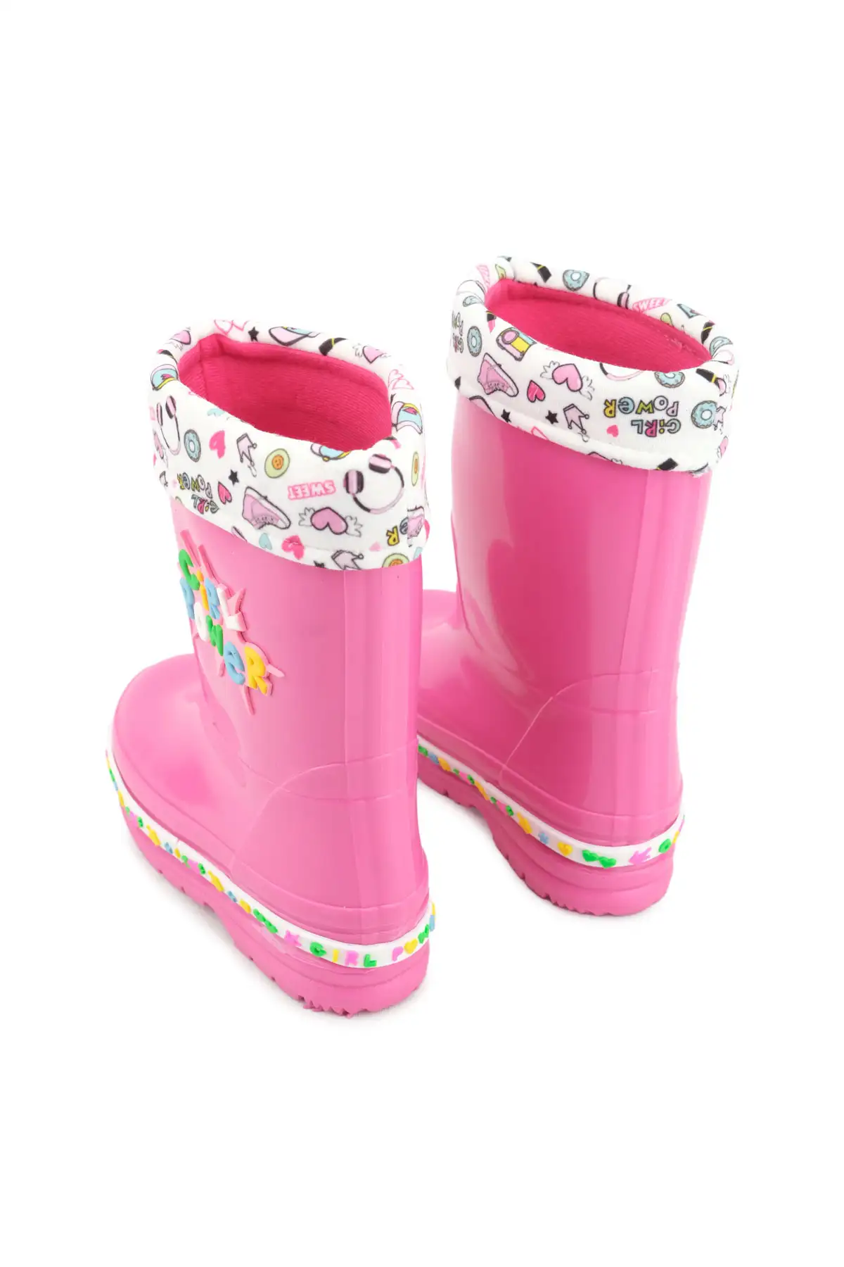 بوت بچگانه چکمه بارانی دخترانه فصلی ضدآب با آستر گرم برند Gezer - 7638 بوت بچگانه چکمه بارانی دخترانه فصلی ضدآب با آستر گرم برند Gezer - 7638