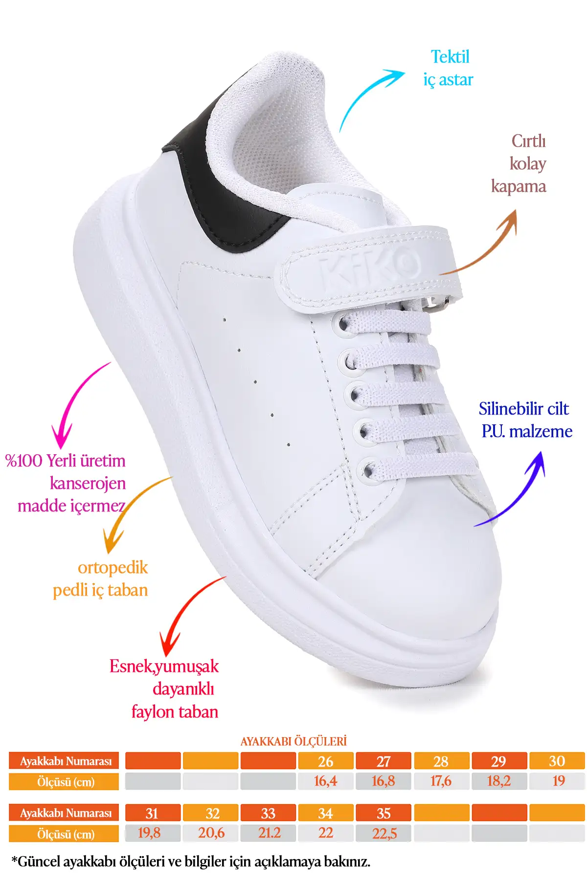 کفش بچگانه اسپورت پسرانه تیسا با بند چسبی روزمره برند Kiko Kids - 7925