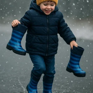 بوت بچگانه چکمه بارانی ضد آب و غیر لغزنده با کفی برای کودکان (پسرانه/دخترانه) دارای پشم مصنوعی مدل AI100 برند Altın Pabuç - 7639