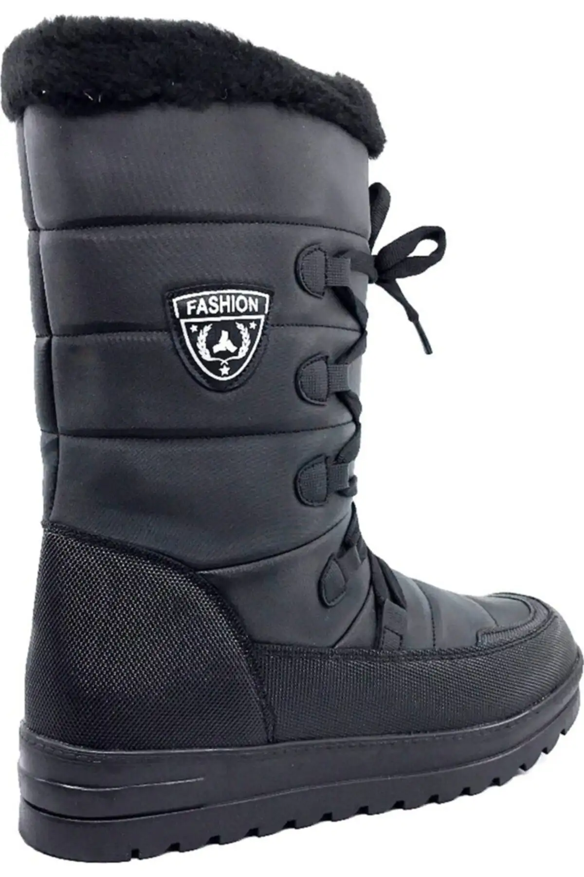 بوت و نیم‌ بوت زنانه برفی مشکی با داخل پشمی طراحی زمستانی 995 برند Twingo - 7656