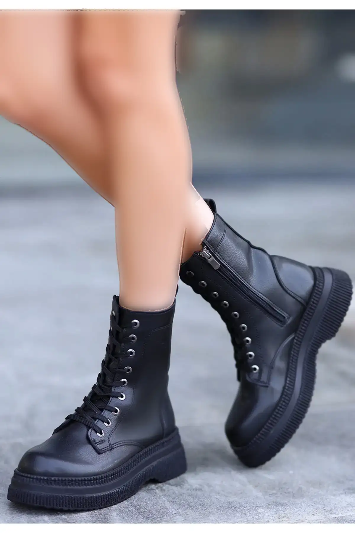 بوت و نیم بوت زنانه چکمه بافتی مشکی رکسین برند Genel Markalar - 8133 بوت و نیم بوت زنانه چکمه بافتی مشکی رکسین برند Genel Markalar - 8133