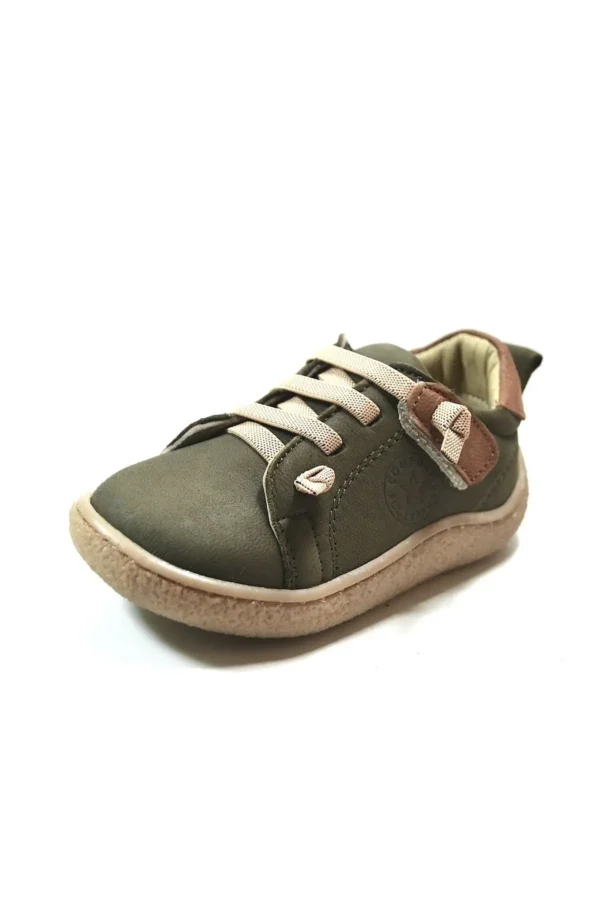 کفش پسرانه نوزاد پافی 504 چرمی اصل کمرنگ تیره اورتوپدیک مدل اسپرت مردانه برند Onlo Ayakkabı - 8303