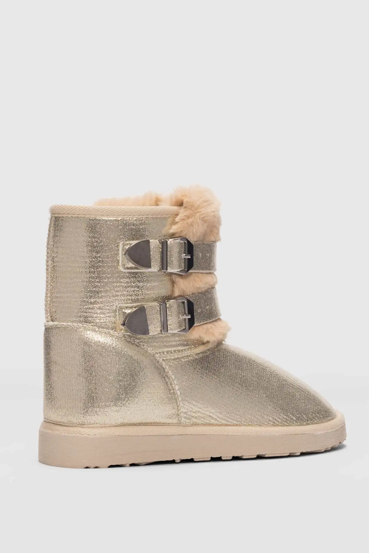 بوت و نیم بوت زنانه کفش چرم  Moses با جزئیات پالتیی - طلا برند selinshoes - 7679 بوت و نیم بوت زنانه کفش چرم Moses با جزئیات پالتیی - طلا برند selinshoes - 7679