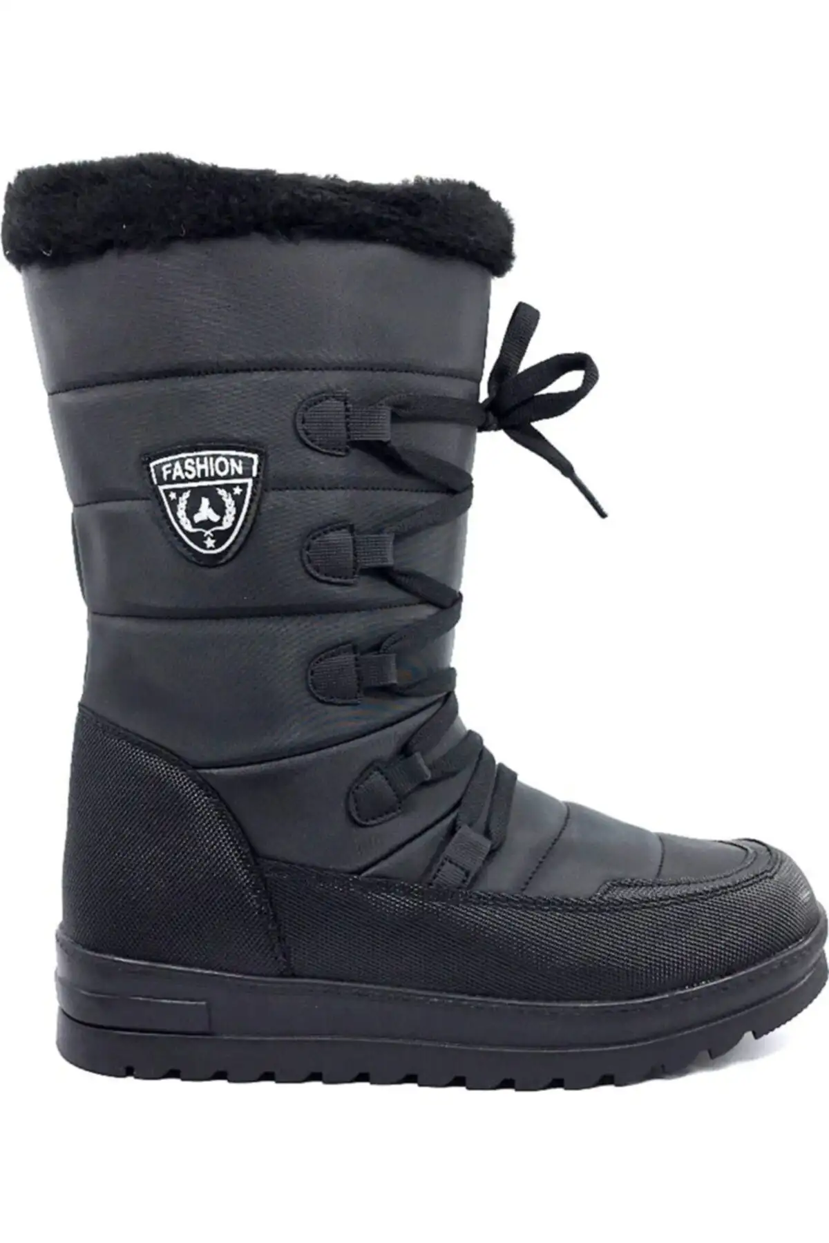 بوت و نیم‌ بوت زنانه برفی مشکی با داخل پشمی طراحی زمستانی 995 برند Twingo - 7656