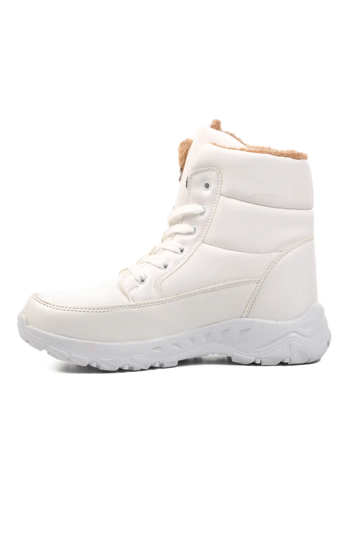 بوت و نیم بوت زنانه  برفی  سفید برند WALKWAY - 8370 بوت و نیم بوت زنانه برفی سفید برند WALKWAY - 8370