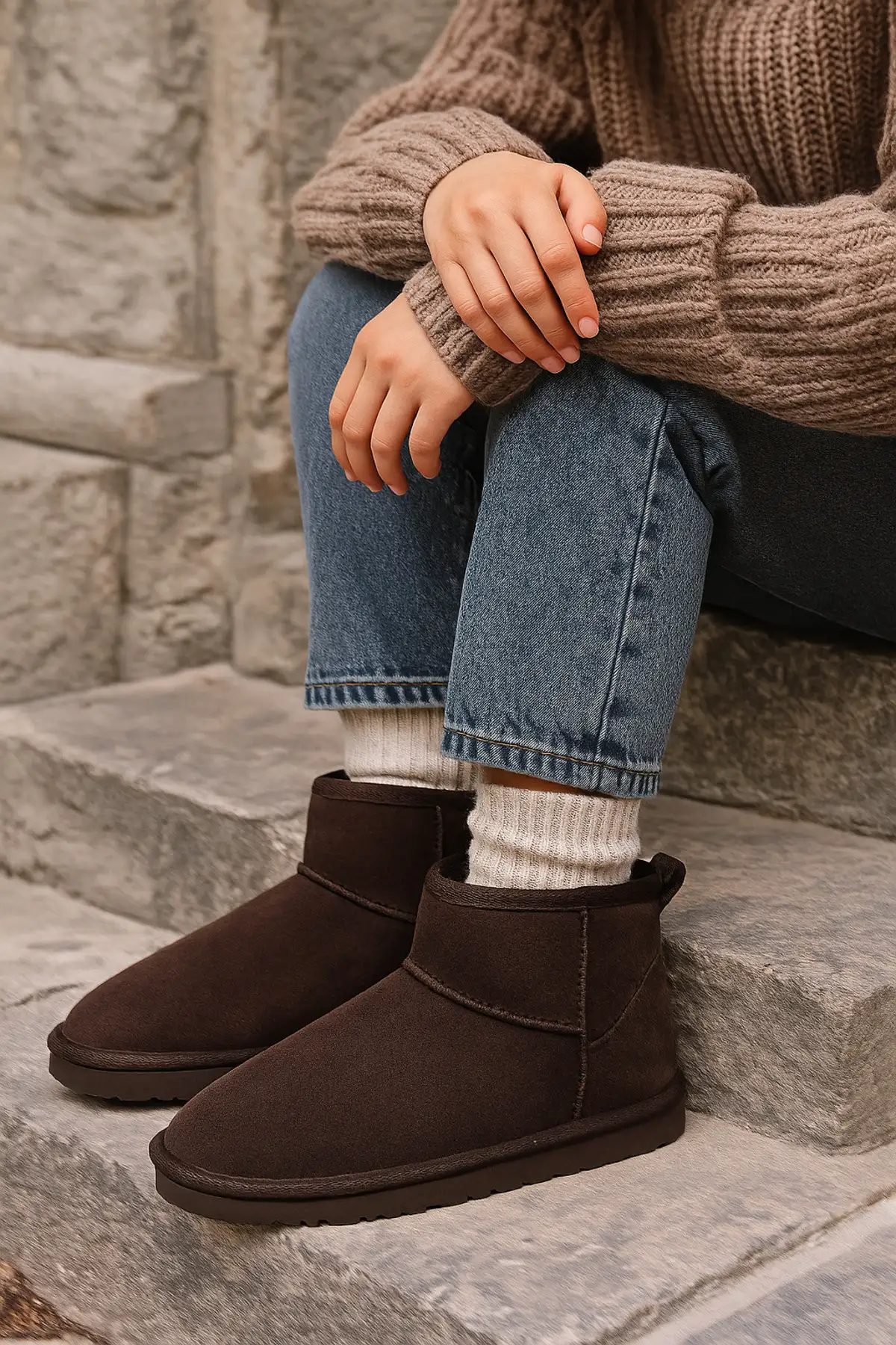 بوت و نیم بوت زنانه  کلاسیک مینی الترا مینی کُرکدار مدل 1016222 CHE  برند DAD WOLF - 8364 بوت و نیم بوت زنانه کلاسیک مینی الترا مینی کُرکدار مدل 1016222 CHE برند DAD WOLF - 8364