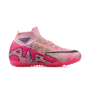 کفش فوتبال لا لیگا ایر مدل چندمنظوره با جوراب مناسب برای زمین چمن و سالن، رنگی برند Techsport - 8196