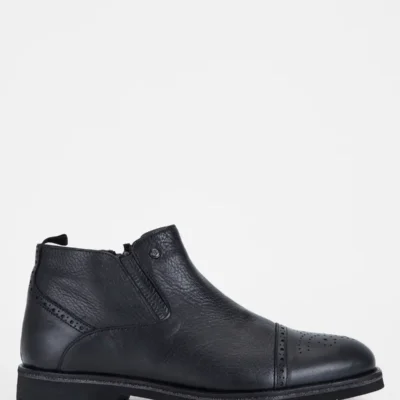 بوت مردانه چکمه روزمره از چرم طبیعی مدل 381 14284 برند Tamer Tanca - 7594