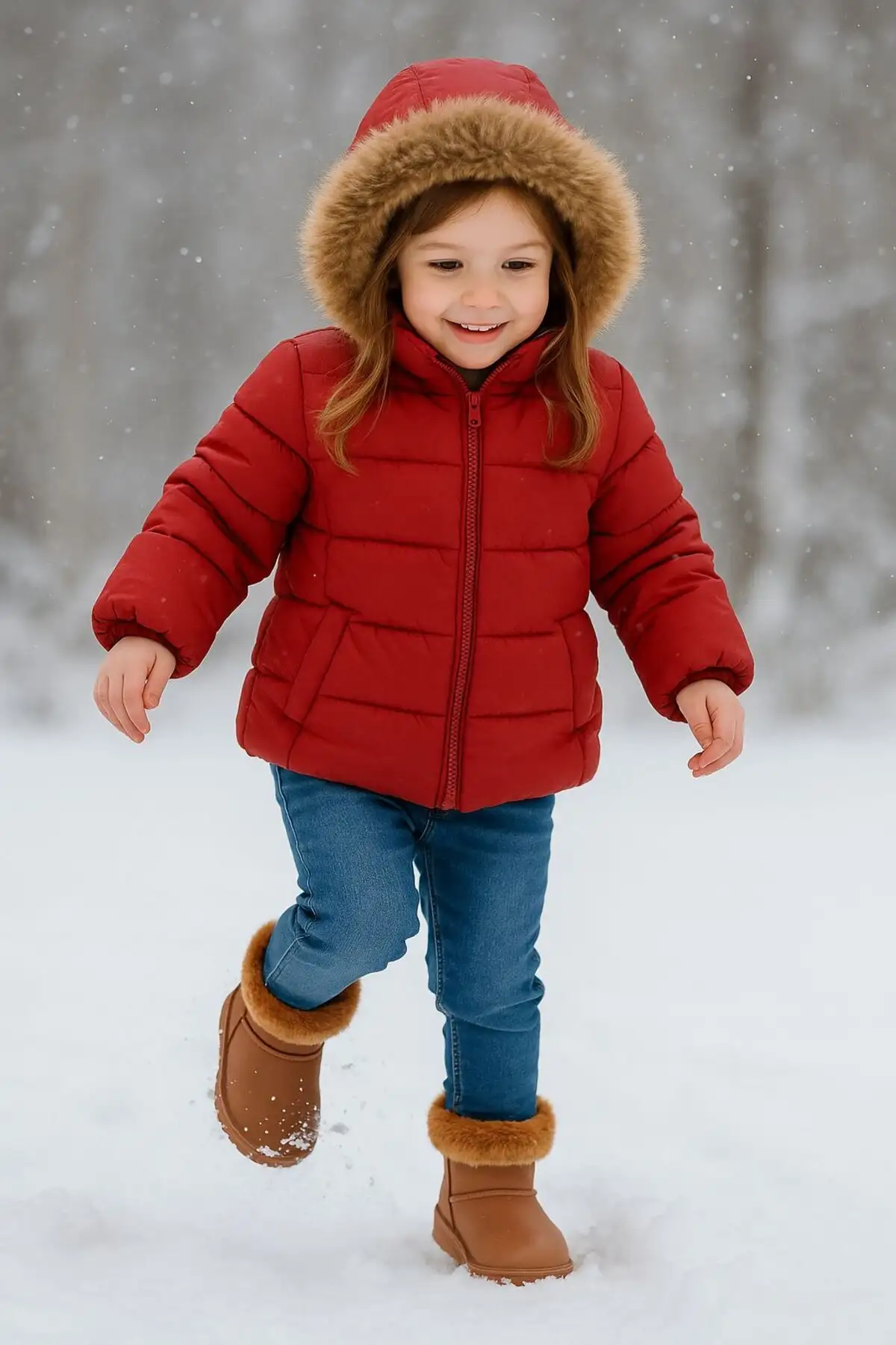 بوت بچگانه چکمههای بارانی و زمستانی با خز داخلی برای کودکان  برند CRAFT MODA - 7627 بوت بچگانه چکمههای بارانی و زمستانی با خز داخلی برای کودکان برند CRAFT MODA - 7627