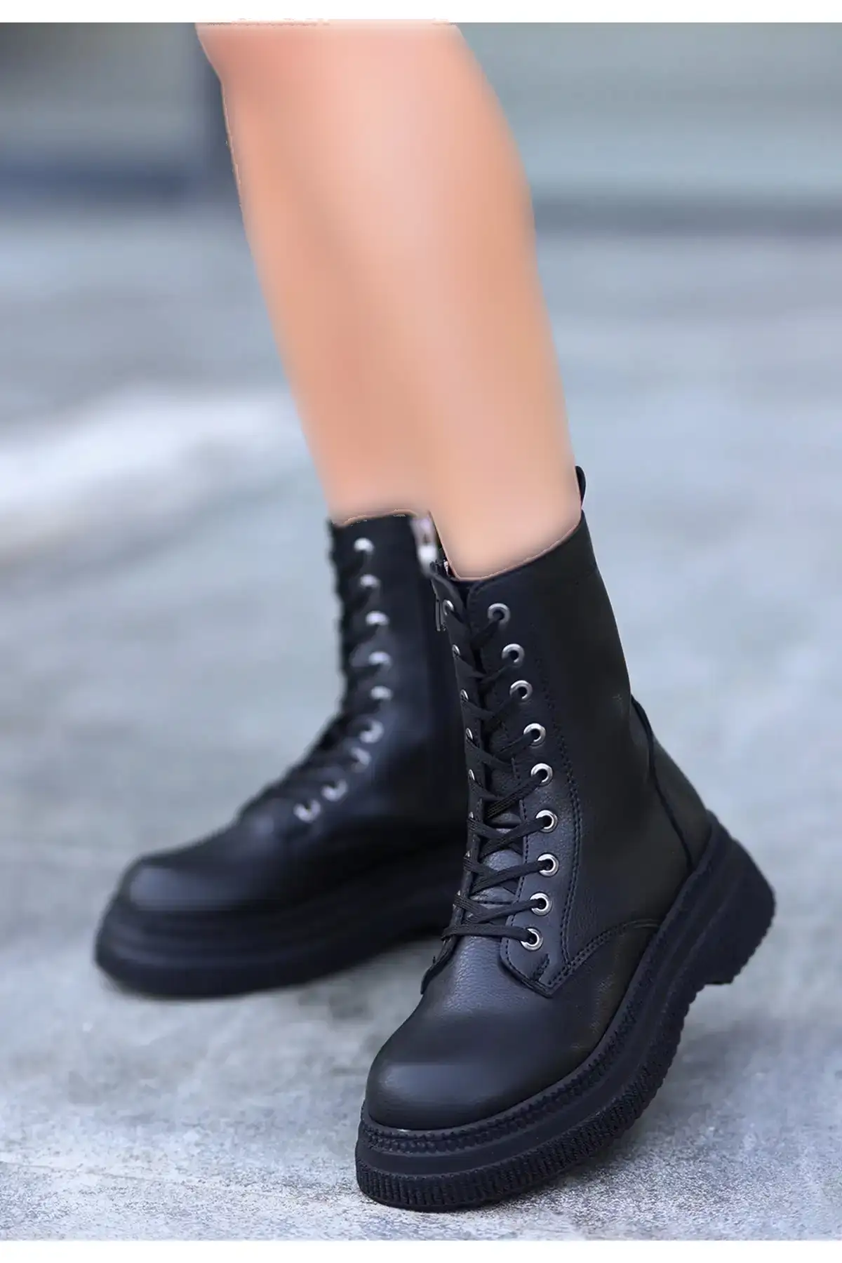 بوت و نیم بوت زنانه چکمه بافتی مشکی رکسین برند Genel Markalar - 8133 بوت و نیم بوت زنانه چکمه بافتی مشکی رکسین برند Genel Markalar - 8133