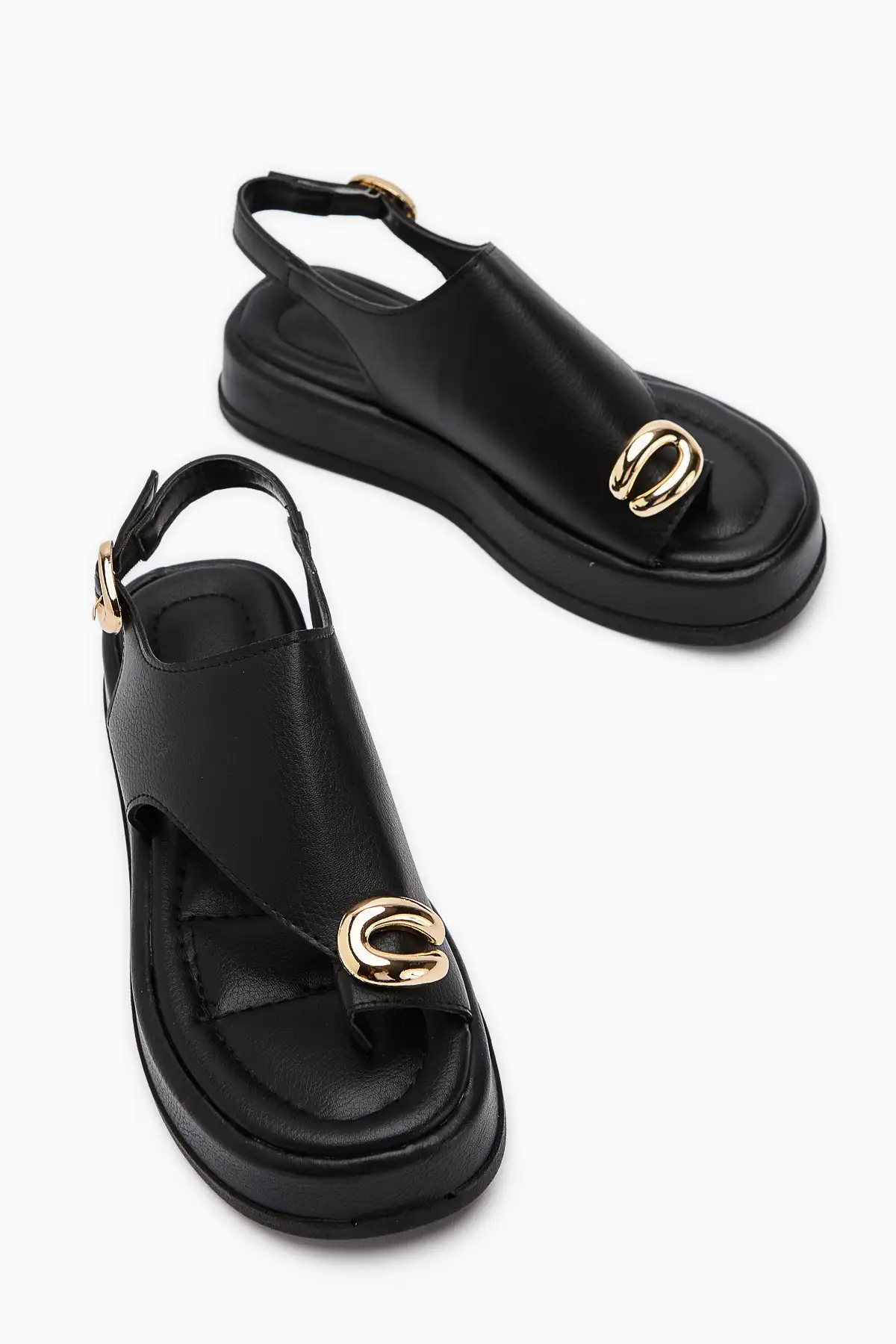 کفش صندل زنانه سندل  تراویای مشکی با بند انگشتی و قفل دار برند Limoya - 8218 کفش صندل زنانه سندل تراویای مشکی با بند انگشتی و قفل دار برند Limoya - 8218