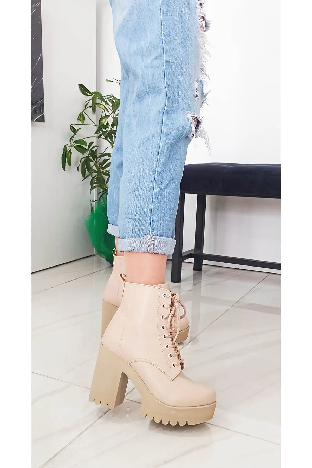 بوت و نیم بوت زنانه پتین  چرم طبیعی رنگی با پاشنه بلند ضخیم برند GDT Ayakkabı - 7810 بوت و نیم بوت زنانه پتین چرم طبیعی رنگی با پاشنه بلند ضخیم برند GDT Ayakkabı - 7810