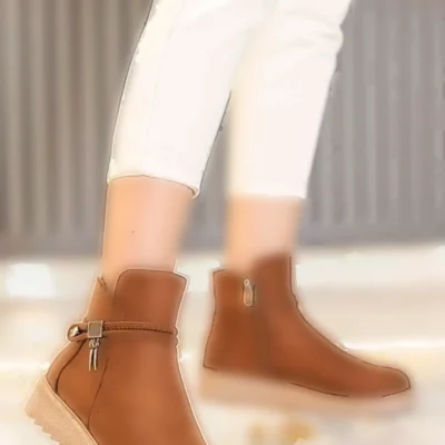 بوت مردانه DM 1001 فِرمُواری - چرم سوئیت قهوه‌ای برند Mamito Ayakkabı - 8341