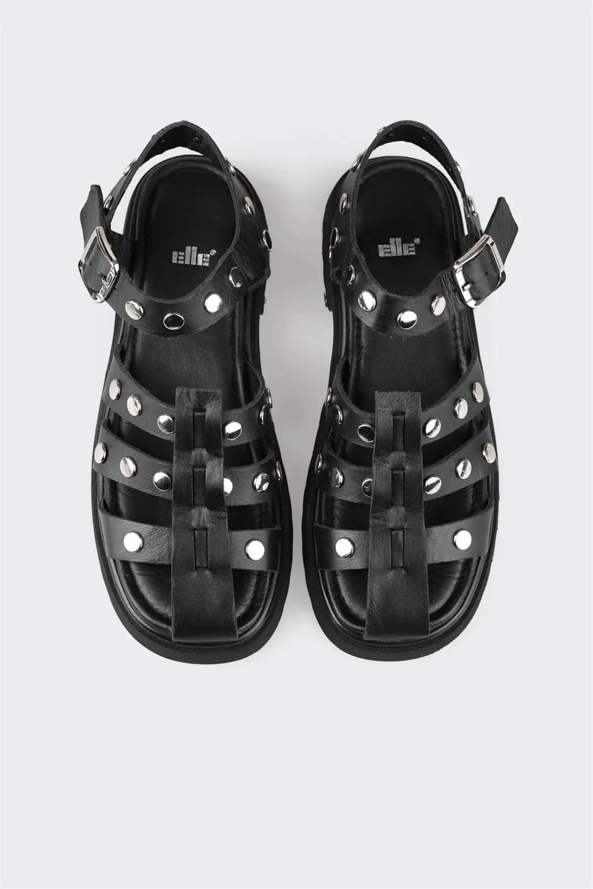 کفش صندل زنانه روزانه چرم مشکی برند Elle - 8272 کفش صندل زنانه روزانه چرم مشکی برند Elle - 8272