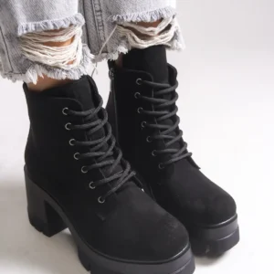 بوت و نیم‌ بوت زنانه پاشنه‌دار نانر 0012504 مشکی سئدی برند Riccon - 7775