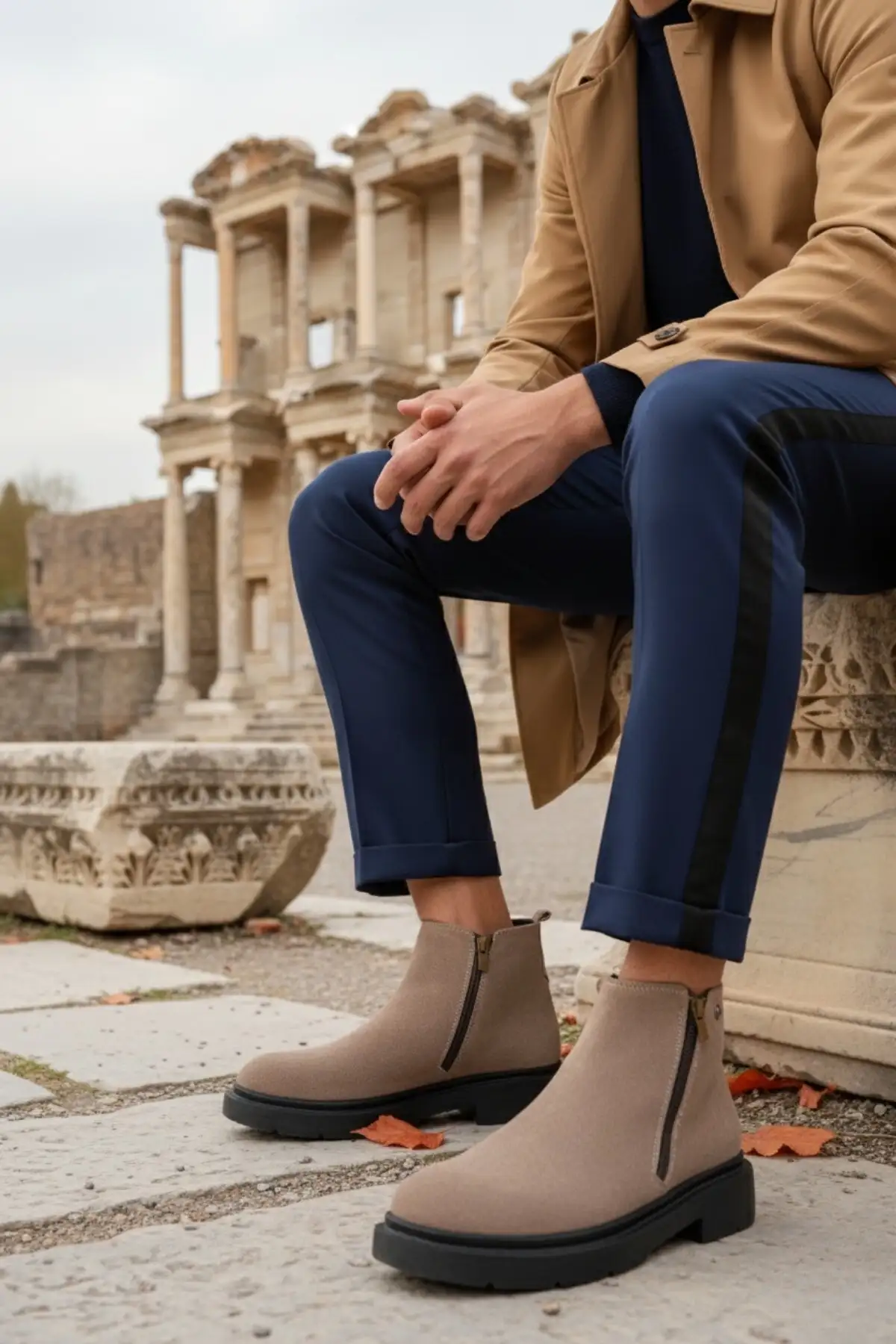 بوت مردانه  کژوال زمستانی  با دو زیپ از چرم طبیعی آسترا برند Muggo - 7585 بوت مردانه کژوال زمستانی با دو زیپ از چرم طبیعی آسترا برند Muggo - 7585