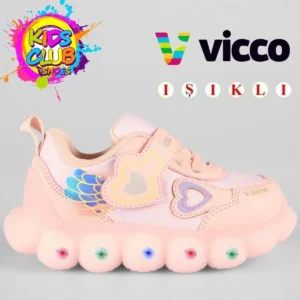 کفش پسرانه ورزشی ارگونومیک کودکان با نور روشن پودری برند Vicco - 8278
