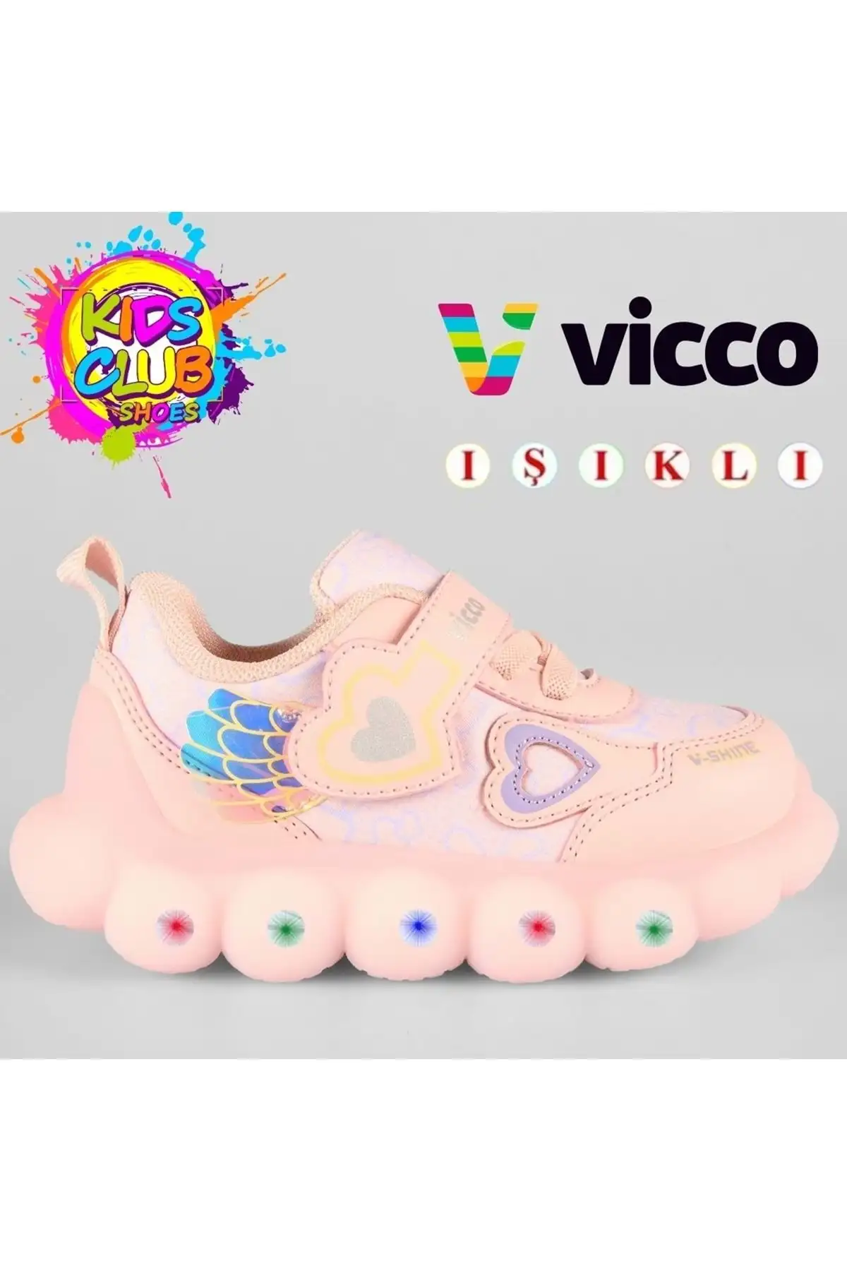 کفش پسرانه  ورزشی ارگونومیک کودکان با نور روشن پودری برند Vicco - 8278 کفش پسرانه ورزشی ارگونومیک کودکان با نور روشن پودری برند Vicco - 8278