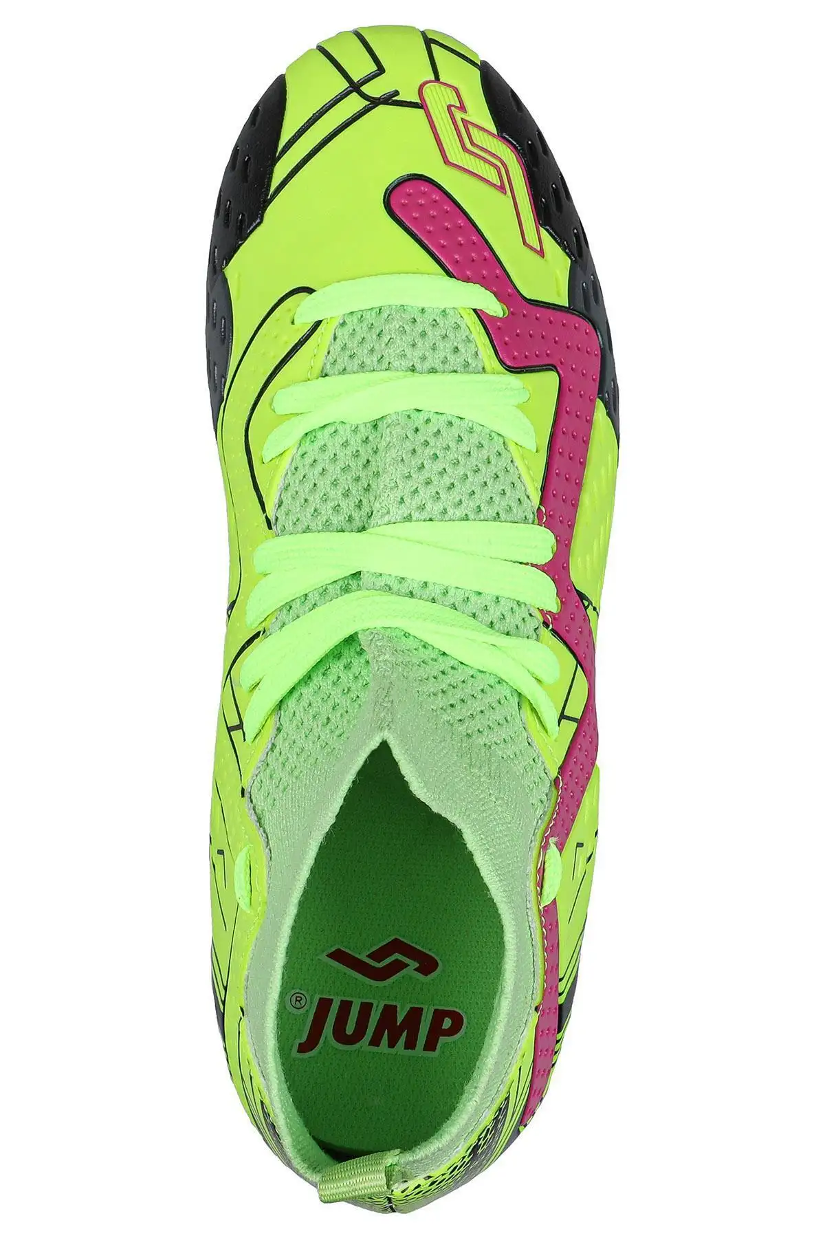 کفش فوتبال کربن با جوراب زرد - سبز - قرمز برند Jump - 8214 کفش فوتبال کربن با جوراب زرد - سبز - قرمز برند Jump - 8214