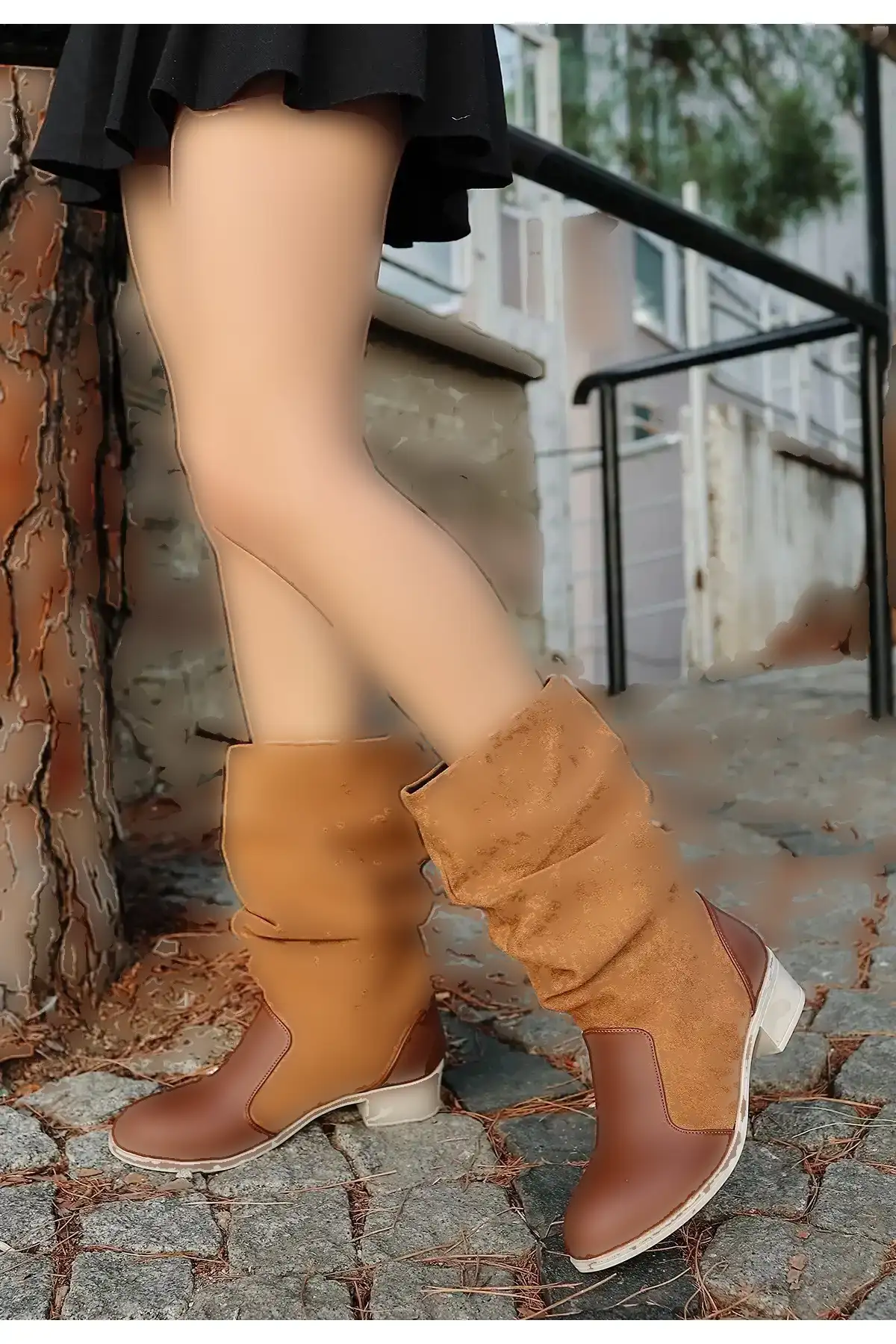 بوت و نیم بوت زنانه چکمه با جزئیات سئدی تابه جلین برند Genel Markalar - 8142 بوت و نیم بوت زنانه چکمه با جزئیات سئدی تابه جلین برند Genel Markalar - 8142