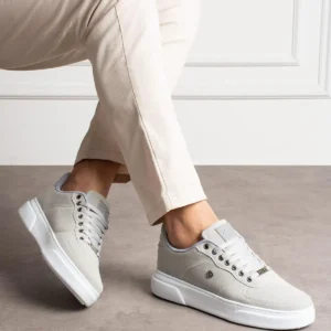 کفش سایز بزرگ مردانه ورزشی روزمره با زیره سفید رنگ 063 بوز برند L.A Polo - 7864