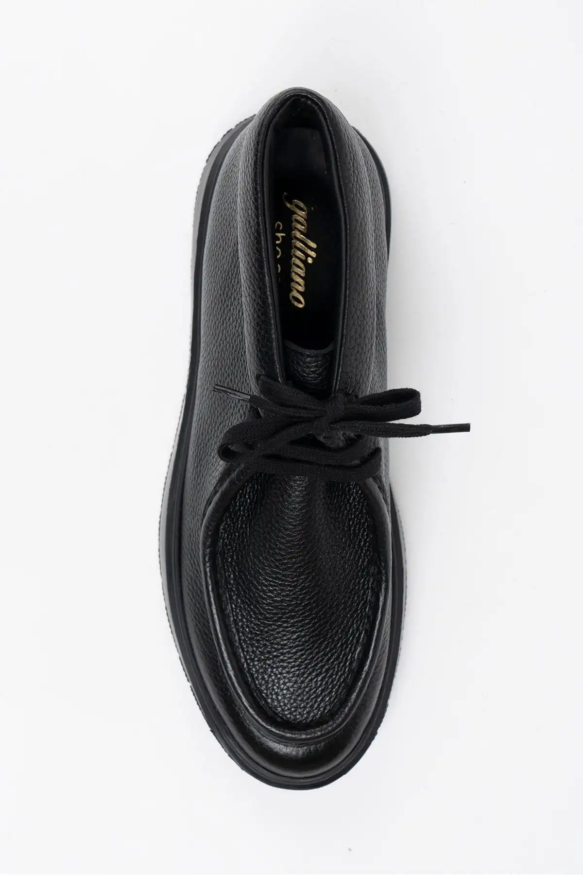 بوت مردانه  آماده با کفی اووا سیاه ساخته شده از چرم طبیعی نارا برند Galliano Shoes - 7596 بوت مردانه آماده با کفی اووا سیاه ساخته شده از چرم طبیعی نارا برند Galliano Shoes - 7596