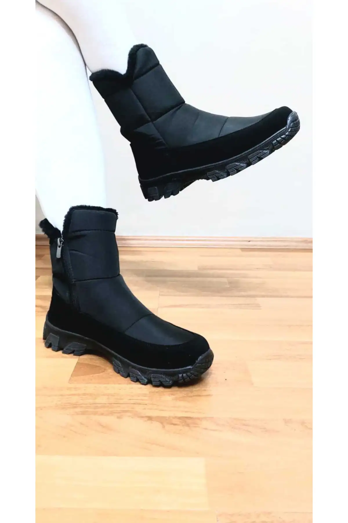 بوت و نیم بوت زنانه Bot  سیاه، ضد آب، با زیپ، راحت  انعطافپذیر، با کیفیت، دارای کفی ارتopedیک  غیر لغزنده. برند Ayakkabı Ülkesi - 8367 بوت و نیم بوت زنانه Bot سیاه، ضد آب، با زیپ، راحت انعطافپذیر، با کیفیت، دارای کفی ارتopedیک غیر لغزنده. برند Ayakkabı Ülkesi - 8367