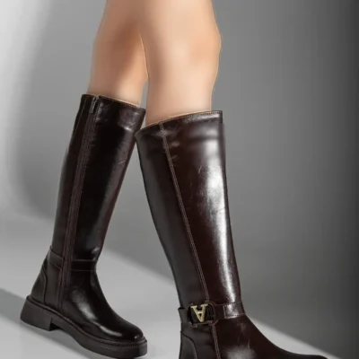 بوت و نیم‌ بوت زنانه چرم لیال برند MaskButik - 8120