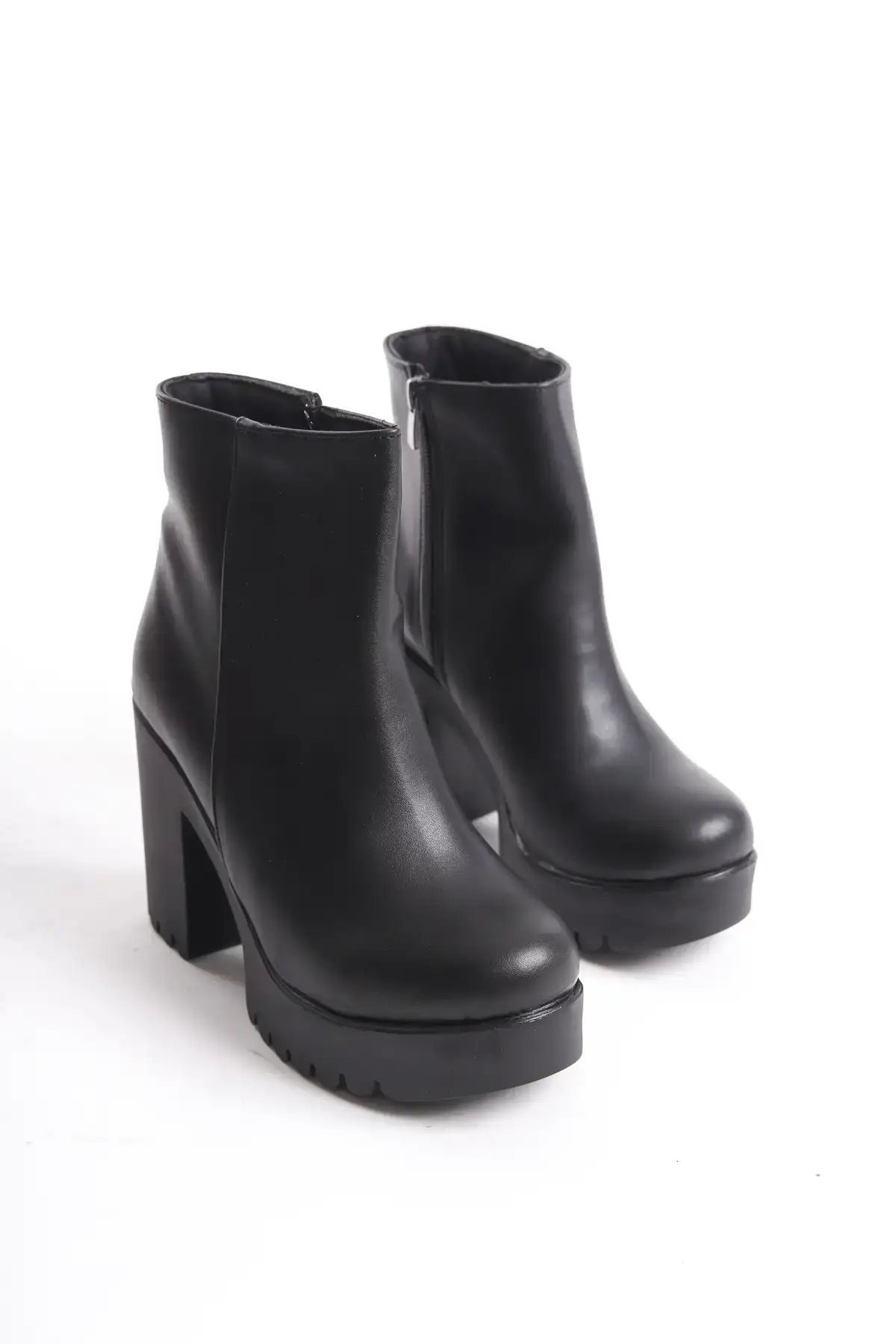 بوت و نیم بوت زنانه  پلتفرم پاشنه بلند پست مشکی دی کلته برند salto ayakkabı - 7764 بوت و نیم بوت زنانه پلتفرم پاشنه بلند پست مشکی دی کلته برند salto ayakkabı - 7764