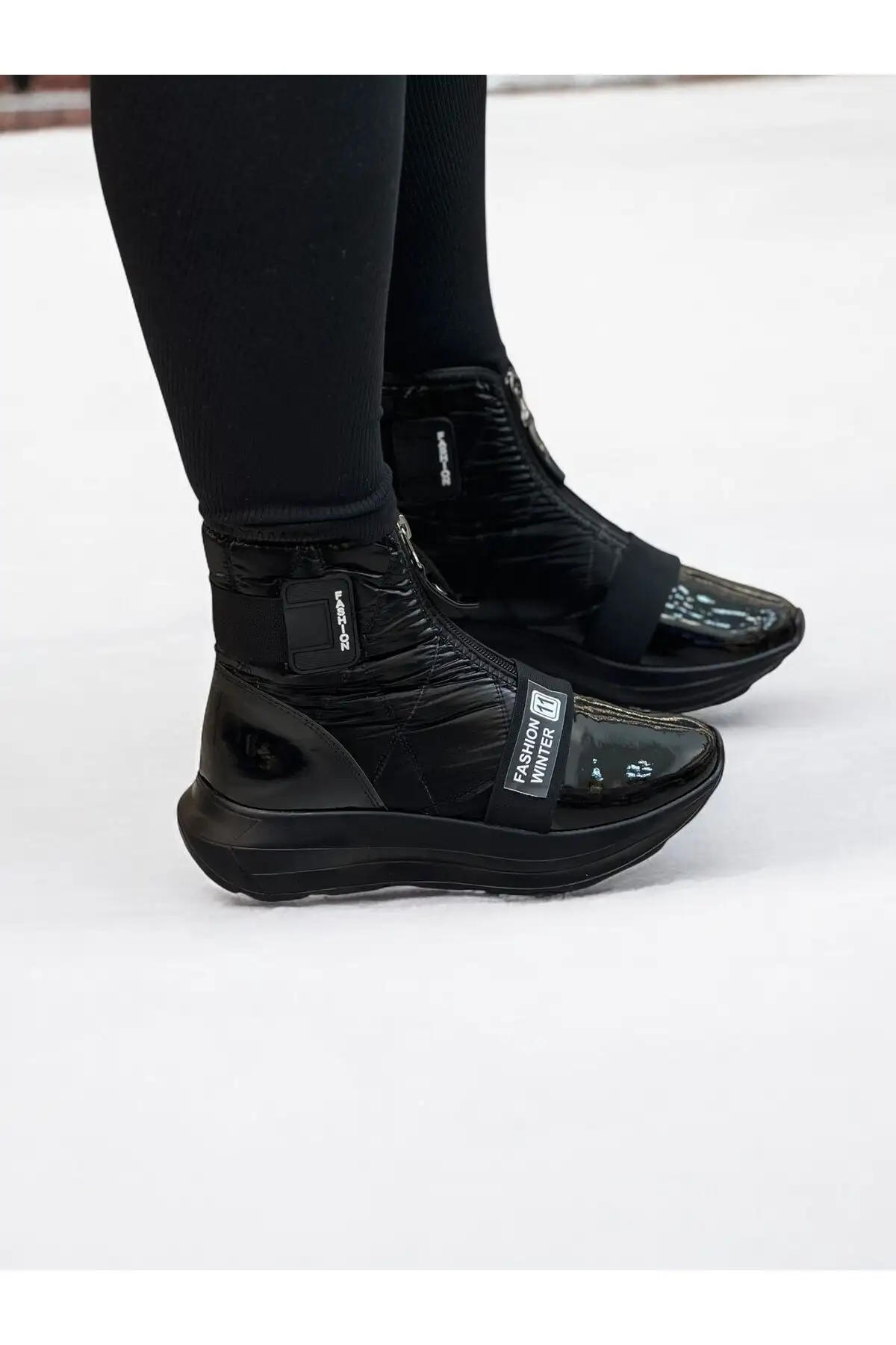 بوت و نیم بوت زنانه کفش رزمره  از پارچه نازک مخصص فصل زمستان برند LABRONA - 8369 بوت و نیم بوت زنانه کفش رزمره از پارچه نازک مخصص فصل زمستان برند LABRONA - 8369