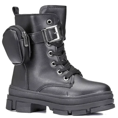 بوت و نیم‌ بوت زنانه کفش پستی دخترانه با کیف زیره ضد لغزش زیپ دار برند Twingo - 7698