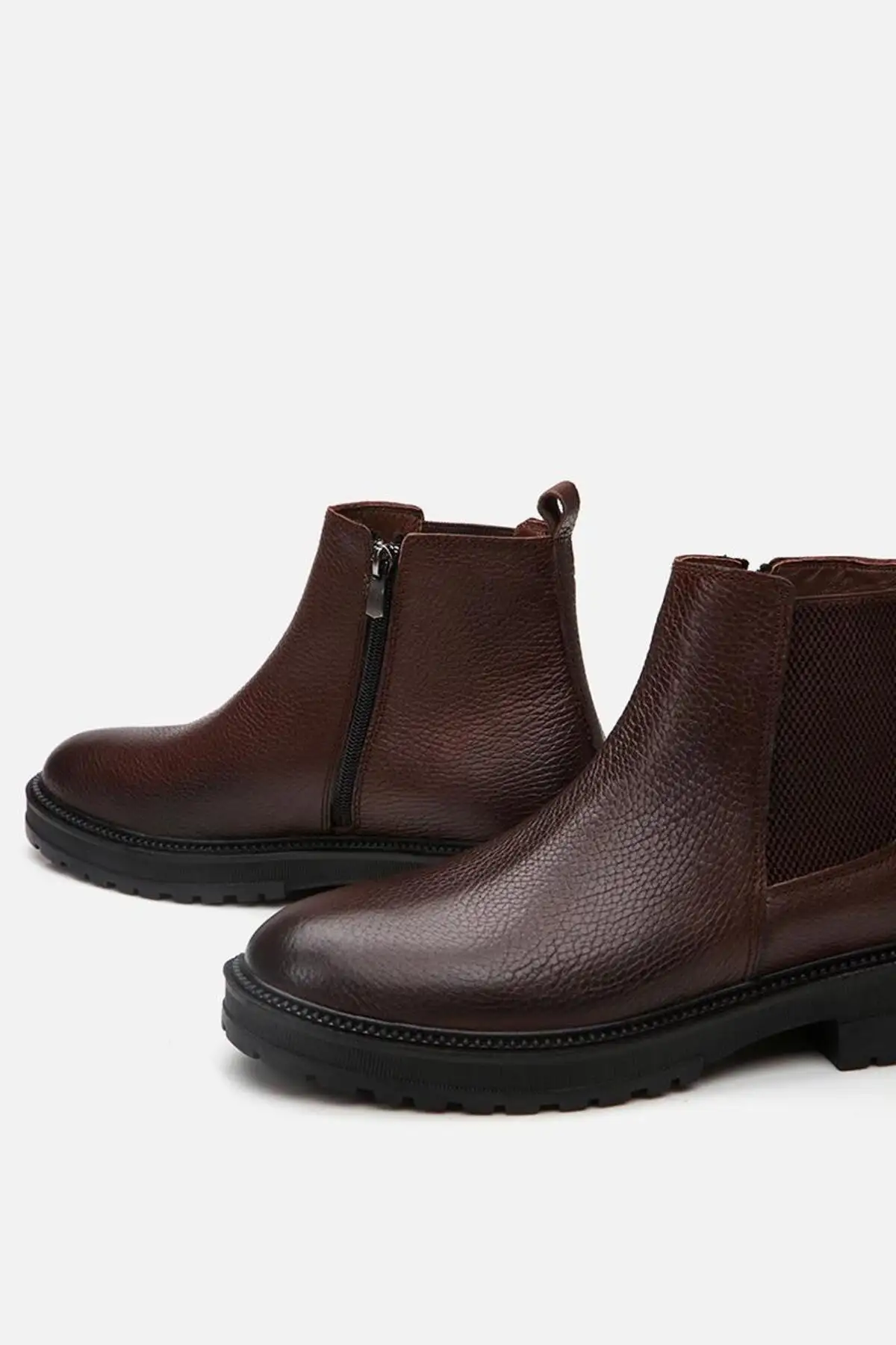 بوت مردانه کفش چرم  قهوهای 02BOY298980A480 برند Yaya by Hotiç - 7601 بوت مردانه کفش چرم قهوهای 02BOY298980A480 برند Yaya by Hotiç - 7601