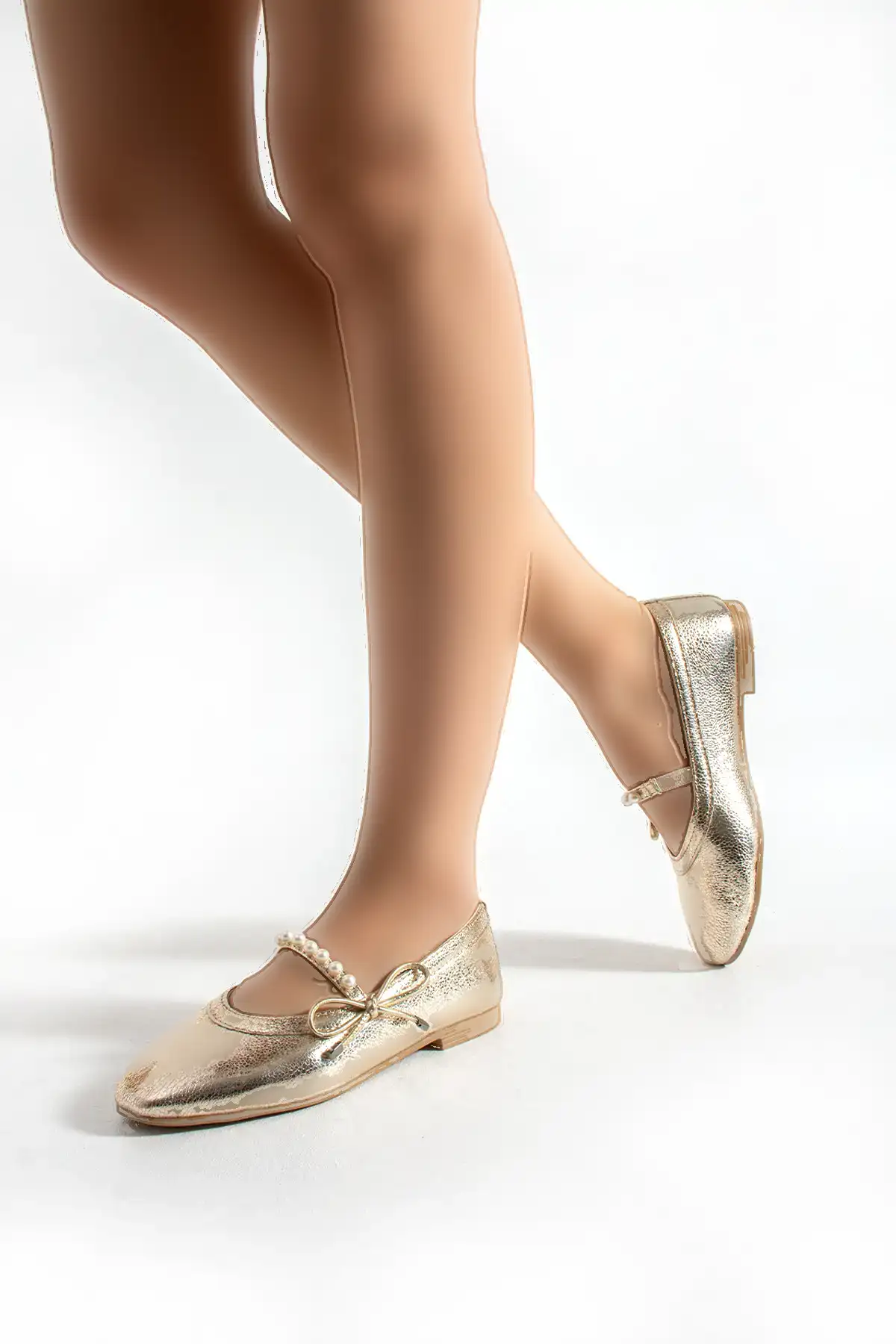 کفش تخت زنانه بابت زیبا با جزئیات روبان مروارید فلوریدا برند Neva'nın Butiği - 8326 کفش تخت زنانه بابت زیبا با جزئیات روبان مروارید فلوریدا برند Neva'nın Butiği - 8326