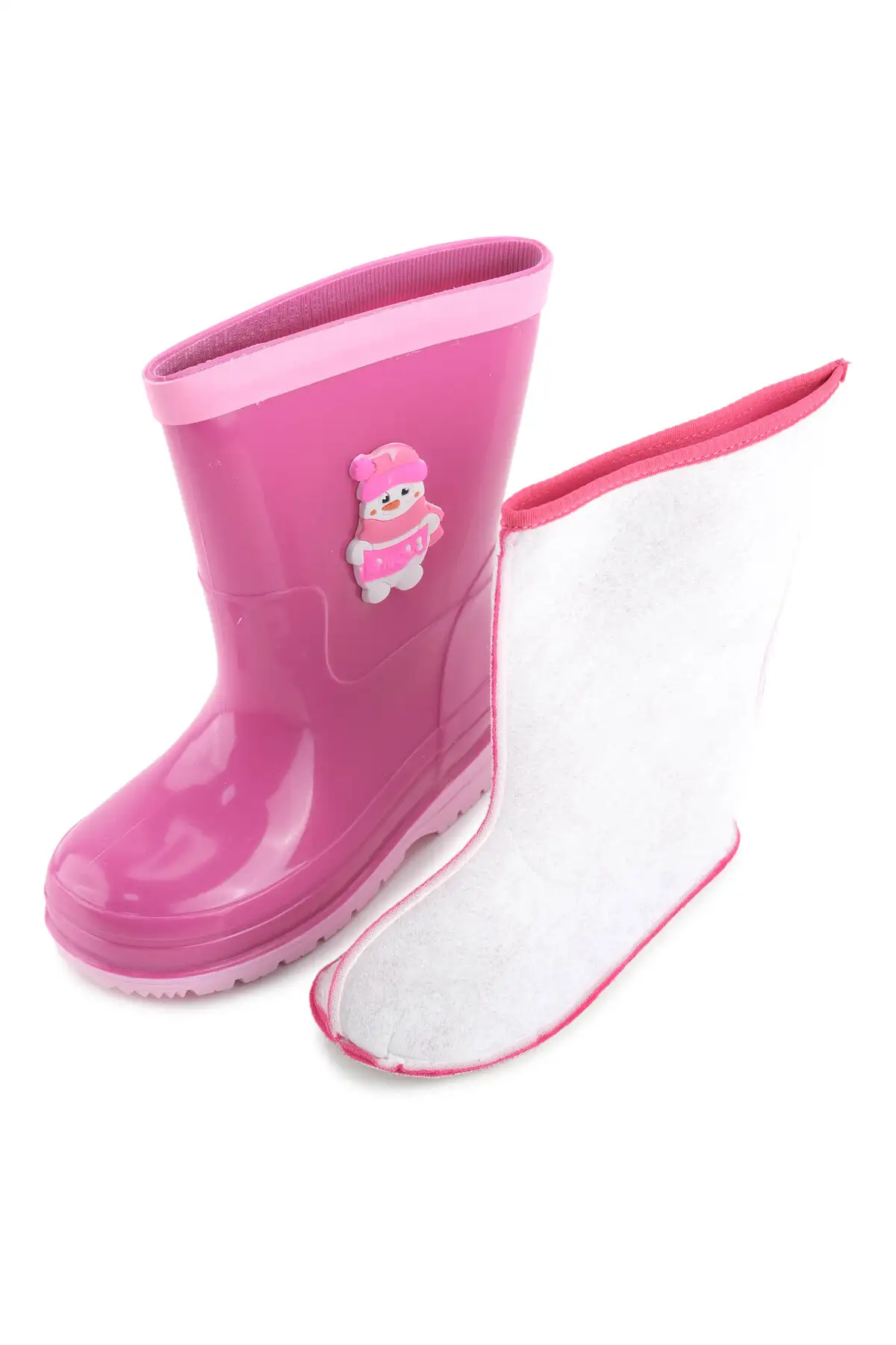 بوت بچگانه چکمه بارانی کودکانه با آستری قابل تعویض و ضد آب برای زمستان برند Gezer - 7617