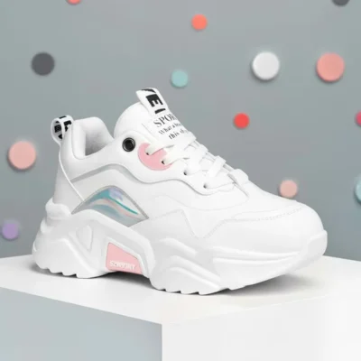 کفش بچگانه ورزشی کودکانه DS 2110 به رنگ سفید و پودری برند Dark Seer - 7912