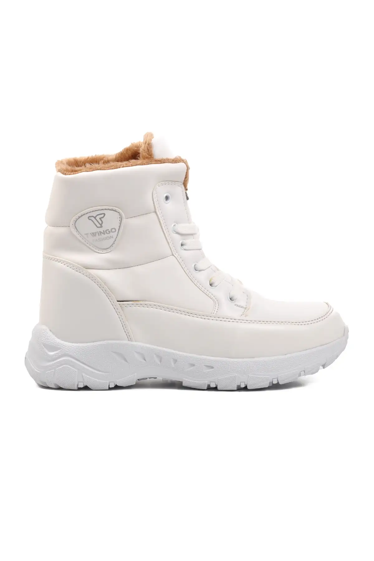 بوت و نیم بوت زنانه  برفی  سفید برند WALKWAY - 8370 بوت و نیم بوت زنانه برفی سفید برند WALKWAY - 8370