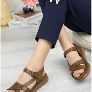 کفش صندل زنانه سندل روزمره از چرم طبیعی مدل DD3012 برند Diego Carlotti - 8241