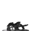 کفش صندل زنانه Sandalet مشکی با جزئیات گل‌دار 25SFE401218 برند Derimod - 8277