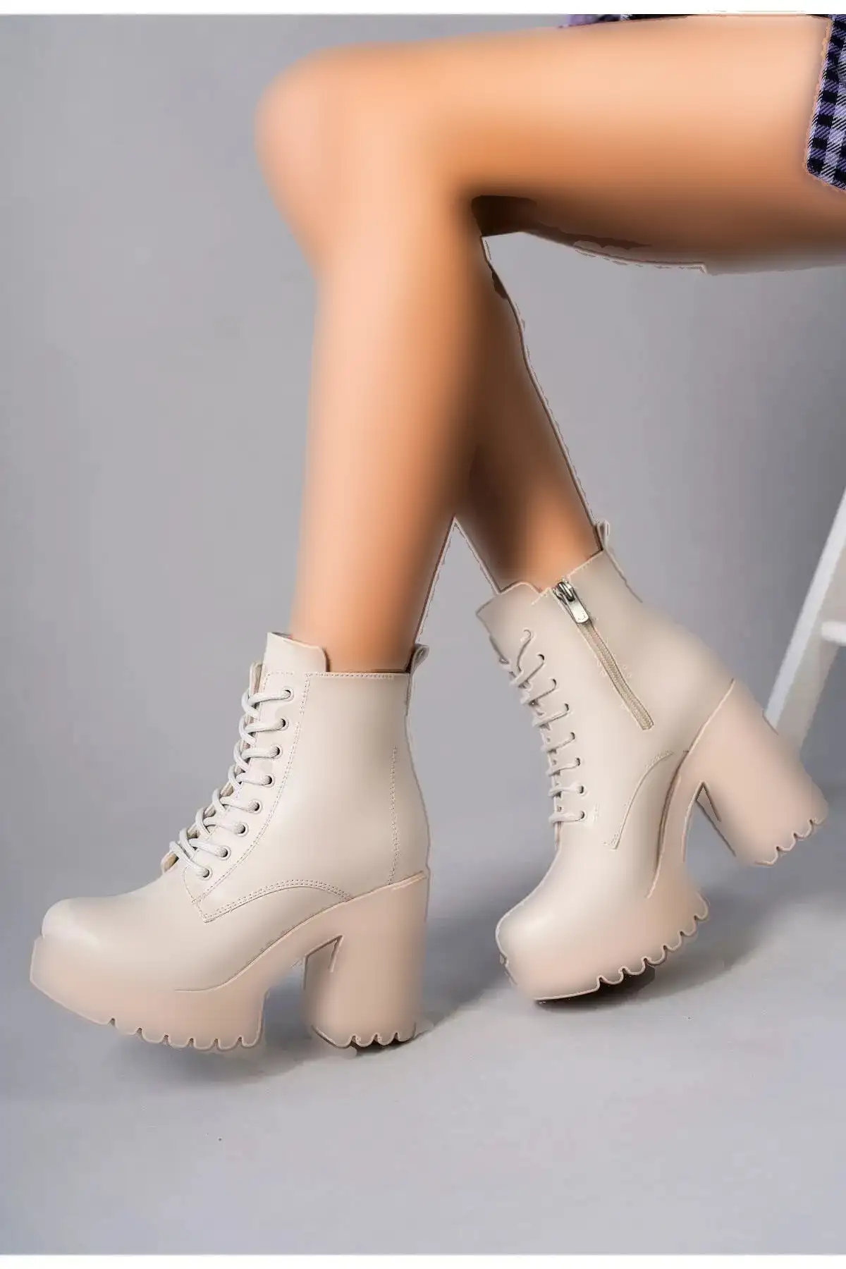 بوت و نیم بوت زنانه پلتفرم رینگ دهتایی برند salto ayakkabı - 7796 بوت و نیم بوت زنانه پلتفرم رینگ دهتایی برند salto ayakkabı - 7796