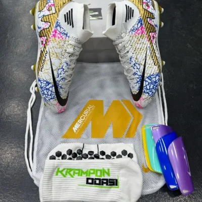 کفش کتانی زنانه ست ۳ تایی کلاهک لالیگا پرو + کیسه + جوراب + مچ‌بند برند AİRBOOM - 7727